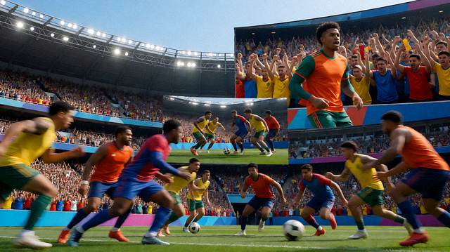 体育赛事直播现场多角度画面